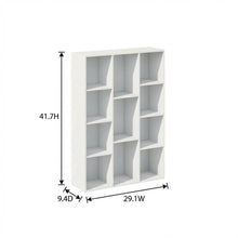 White 11-Cube Open Shelf Storage Organizer, 29 Inch Wide, Closet