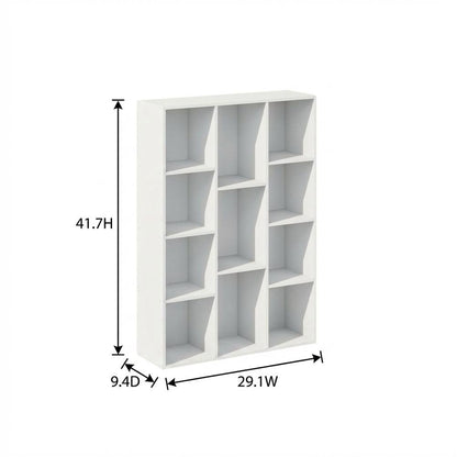 White 11-Cube Open Shelf Storage Organizer, 29 Inch Wide, Closet