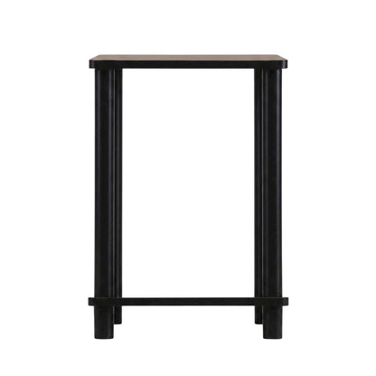 Dark Cherry and Black End Table with Smooth Finish and Versatile Design