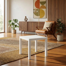 White, Side Table, Quality Build, Durable Wood Frame