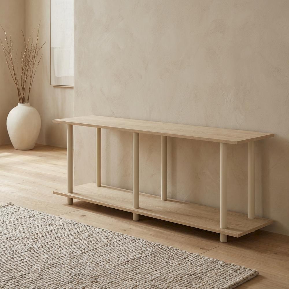 Bauhaus Oak, Side Table, Quality Build, Durable Wood Frame