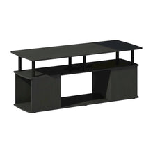 Black Utility Coffee Table with Open Storage and Modern Design