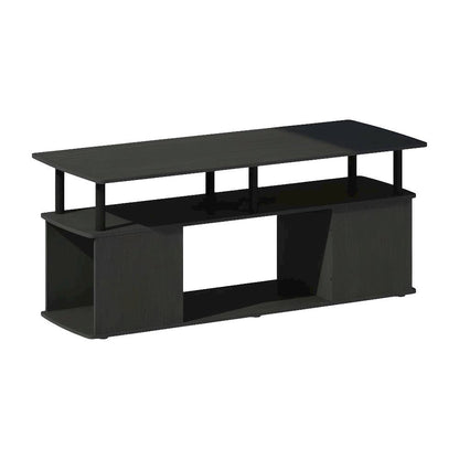 Black Utility Coffee Table with Open Storage and Modern Design