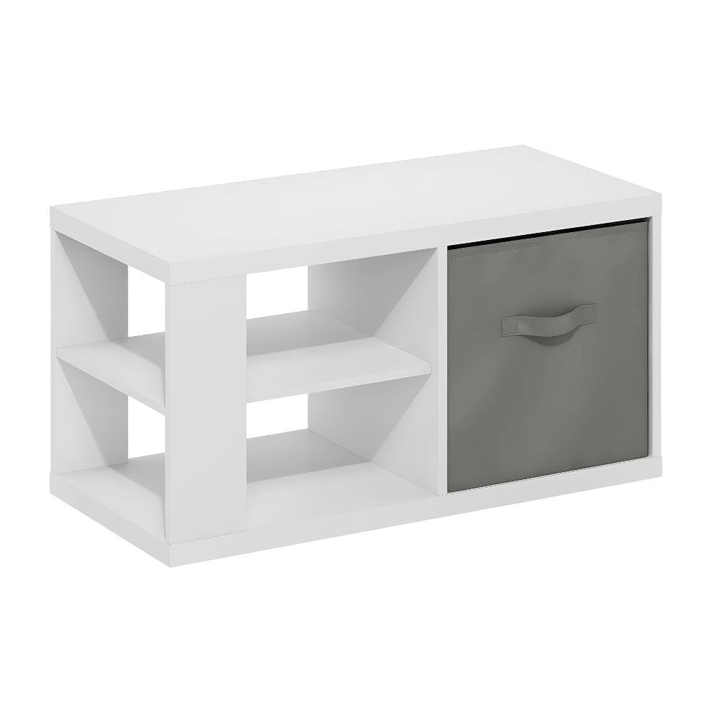 White Coffee Table with Modern Design and Spacious Surface for Living Room
