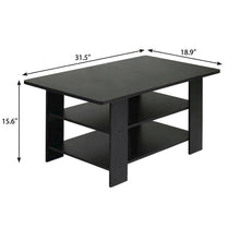 Coffee Table Espresso Brown with Bin Drawer and Sturdy Wood Construction
