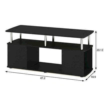 Americano Coffee Table with Stainless Steel Tubes and Utility Design