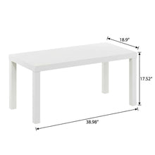 White Simple Coffee Table with Modern Design and Lightweight Construction