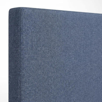 Blue Denim Upholstered King Headboard with Soft Fabric and Sturdy Frame