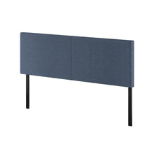 Blue Denim Upholstered King Headboard with Tufted Design for Bedroom
