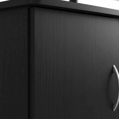 Brown Fireplace Entertainment Center, Doors, Storage Cabinet, 55-Inch TVs