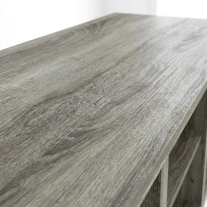 Wood TV stand, up to 65-inch TVs, spacious storage, modern French Oak Grey