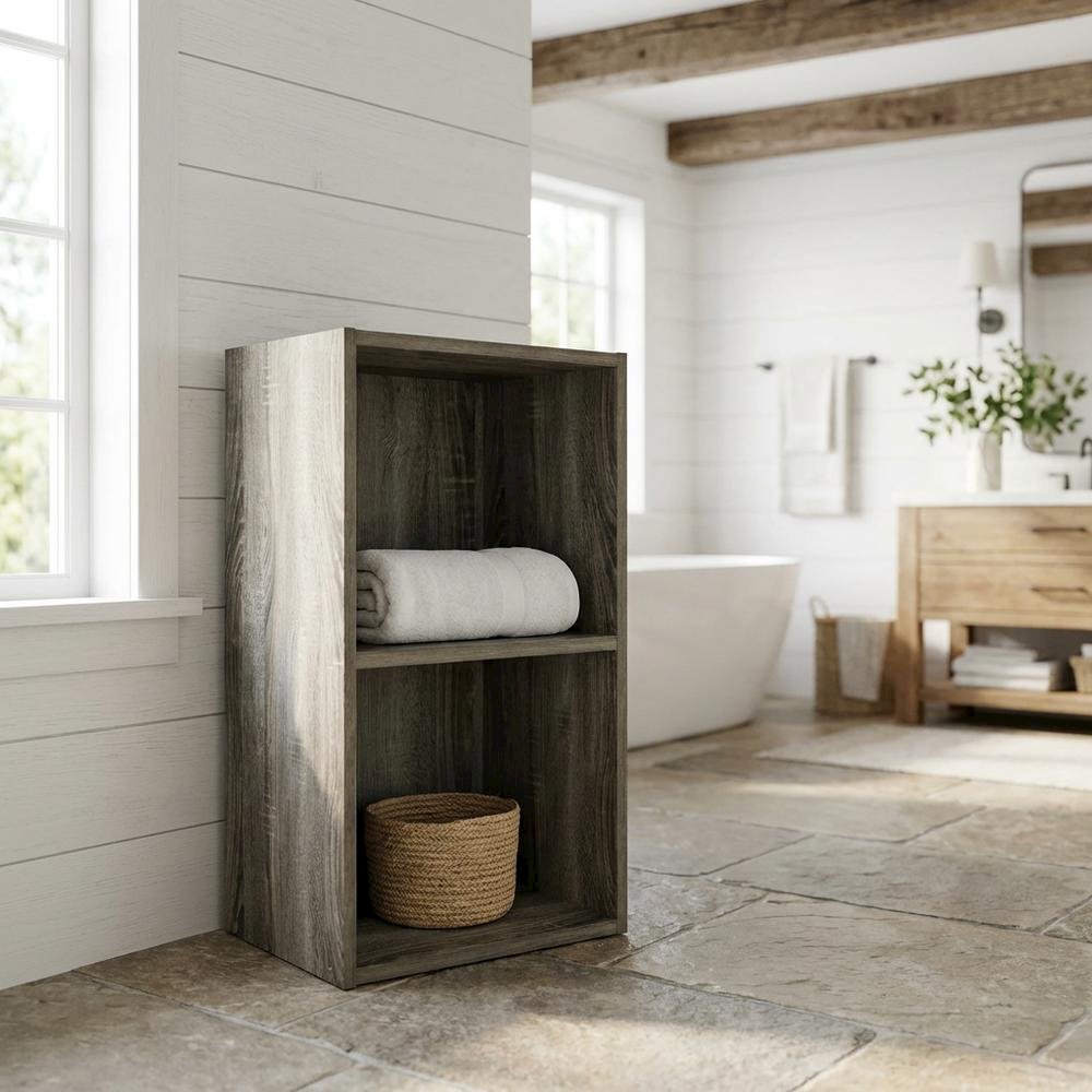 Wood Bookcase with Spacious Shelves and Stylish Finish