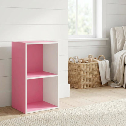 Wooden bookcase with open shelving for home storage