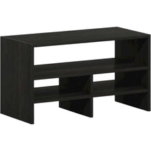 Espresso Desk Top Organizing Shelf with Sturdy Wood Construction