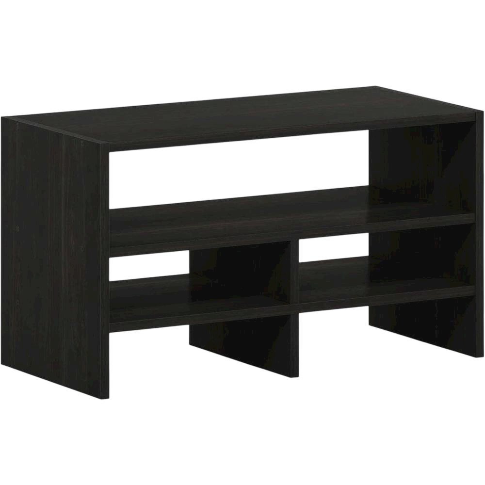 Espresso Desk Top Organizing Shelf with Sturdy Wood Construction