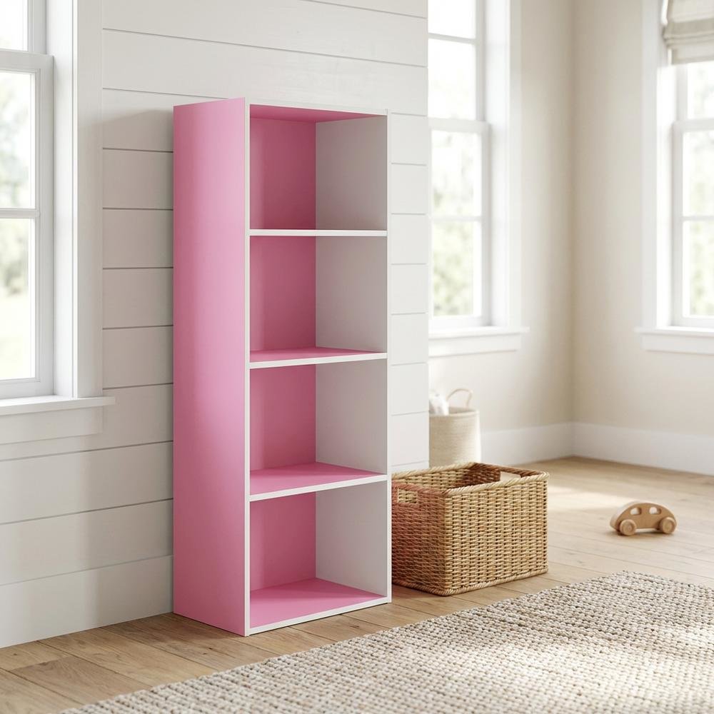 Wood Bookcase with Open Shelving for Storage and Display