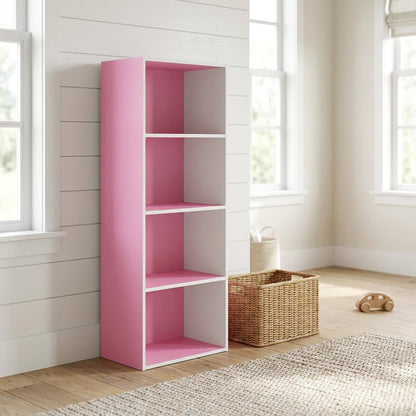Wood Bookcase with Open Shelving for Storage and Display