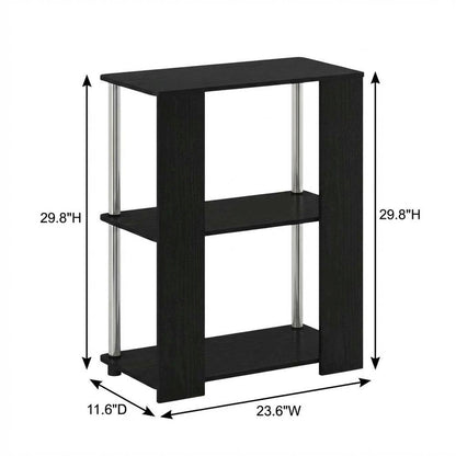 Wood Bookcase with Shelving for Storage and Display