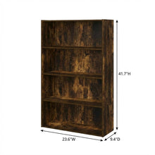 Wood Bookcase with Open Shelving for Living Room Storage