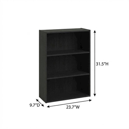 Wood bookcase with sleek design for versatile storage