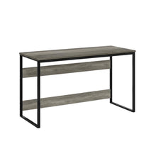 Modern French Oak Grey Study Desk With Sleek Workspace Design
