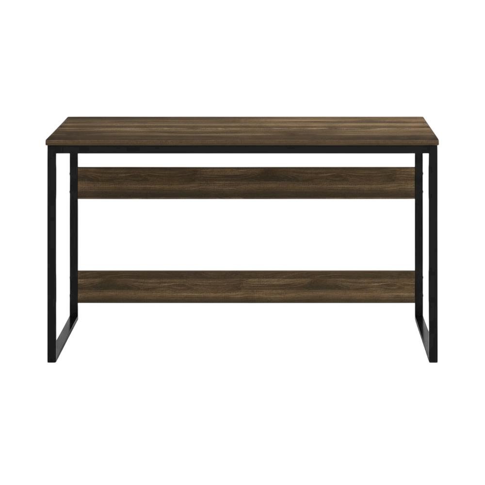 Wood Study Desk In Columbia Walnut Finish With Spacious Work Surface