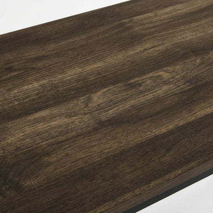 Wood Study Desk In Columbia Walnut Finish With Spacious Work Surface