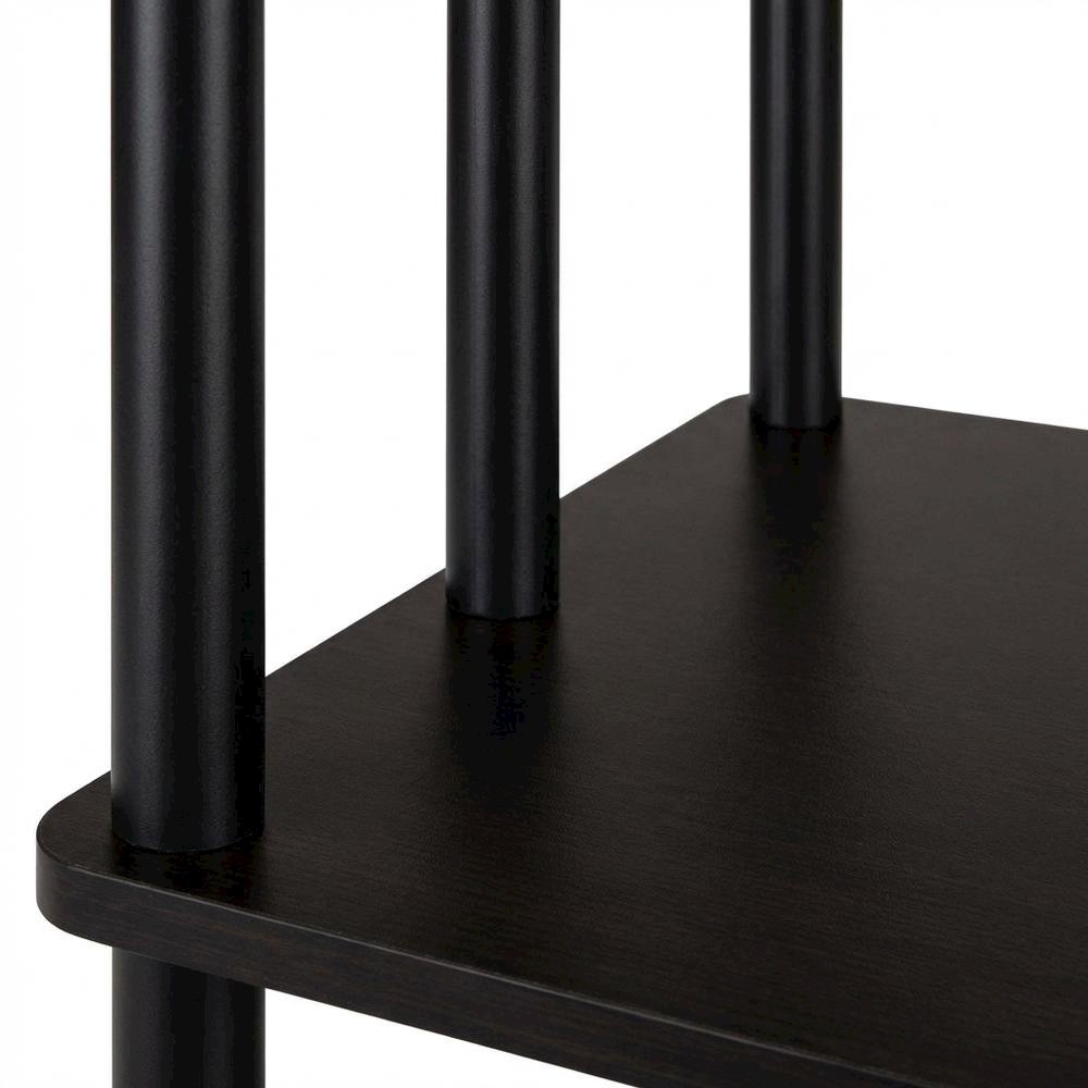 Espresso and Black Laptop Desk with Easy Assembly and Sturdy Build