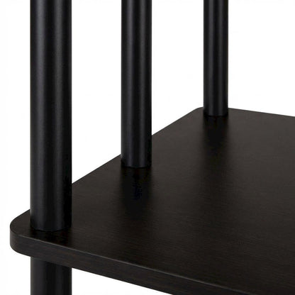 Espresso and Black Laptop Desk with Easy Assembly and Sturdy Build