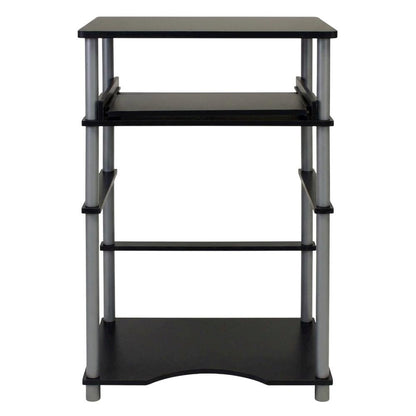 Black and Grey Laptop Desk with Sturdy Workstation Surface and Modern Design