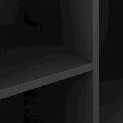 Black Reversible Cube Storage Shelf With Open Compartments And Durable Finish