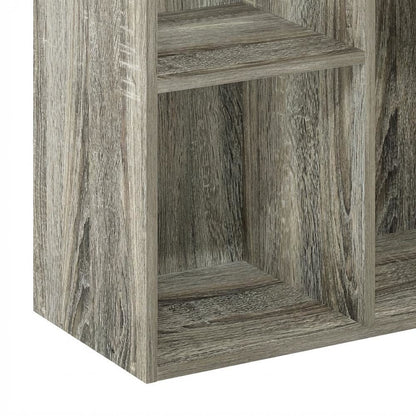 Reversible 5-Cube Storage Shelf In French Oak Finish For Versatile Organization