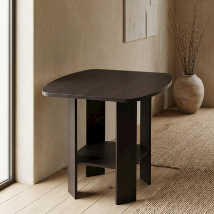 Espresso, End Side Table, Quality Build, Durable Wood Frame