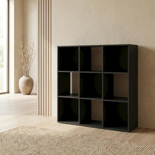 Americano 9-Cube Open Storage Shelf Organizer, 36 Inch Wide