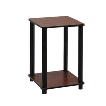 Dark Cherry and Black End Table with Smooth Finish and Versatile Design