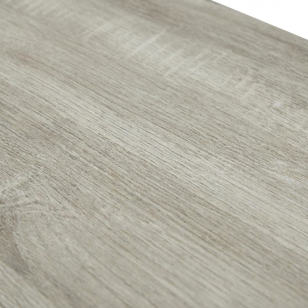 French Oak Grey and Black End Table with Modern Style