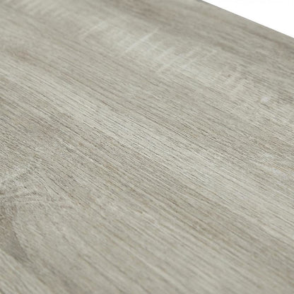 French Oak Grey and Black End Table with Modern Style