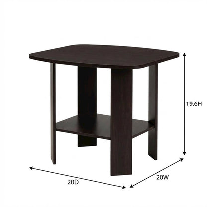Espresso, End Side Table, Quality Build, Durable Wood Frame