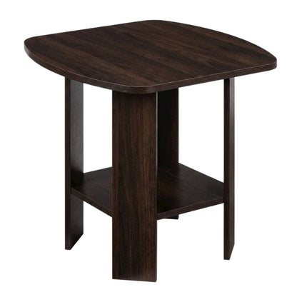 Espresso, End Side Table, Quality Build, Durable Wood Frame