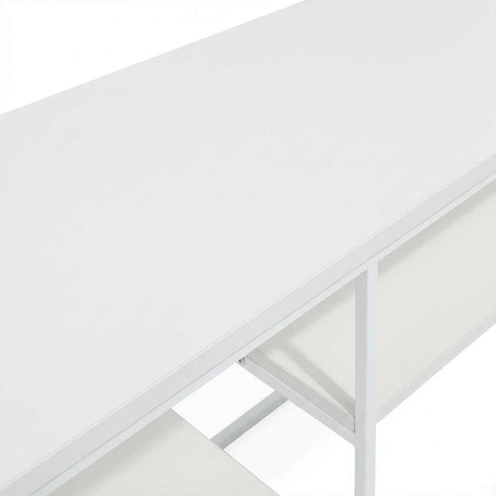 Modern White TV Stand for 78 Inch TVs with Solid Wood Construction