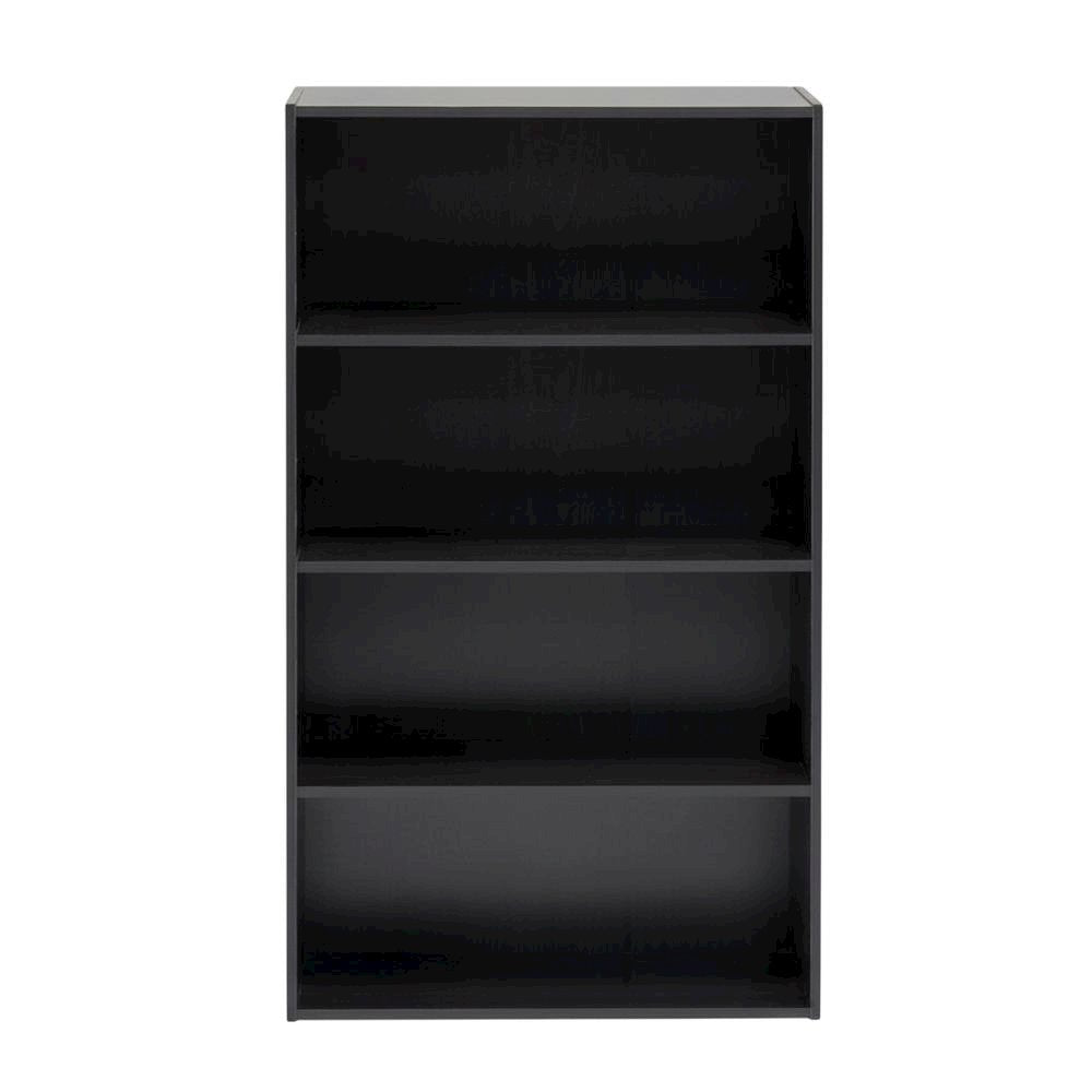 Espresso 4-Tier Open Shelf Bookcase with Spacious Storage