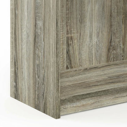3-Tier Bookcase with Sonoma Oak Finish, Durable Wood Shelves for Home Storage