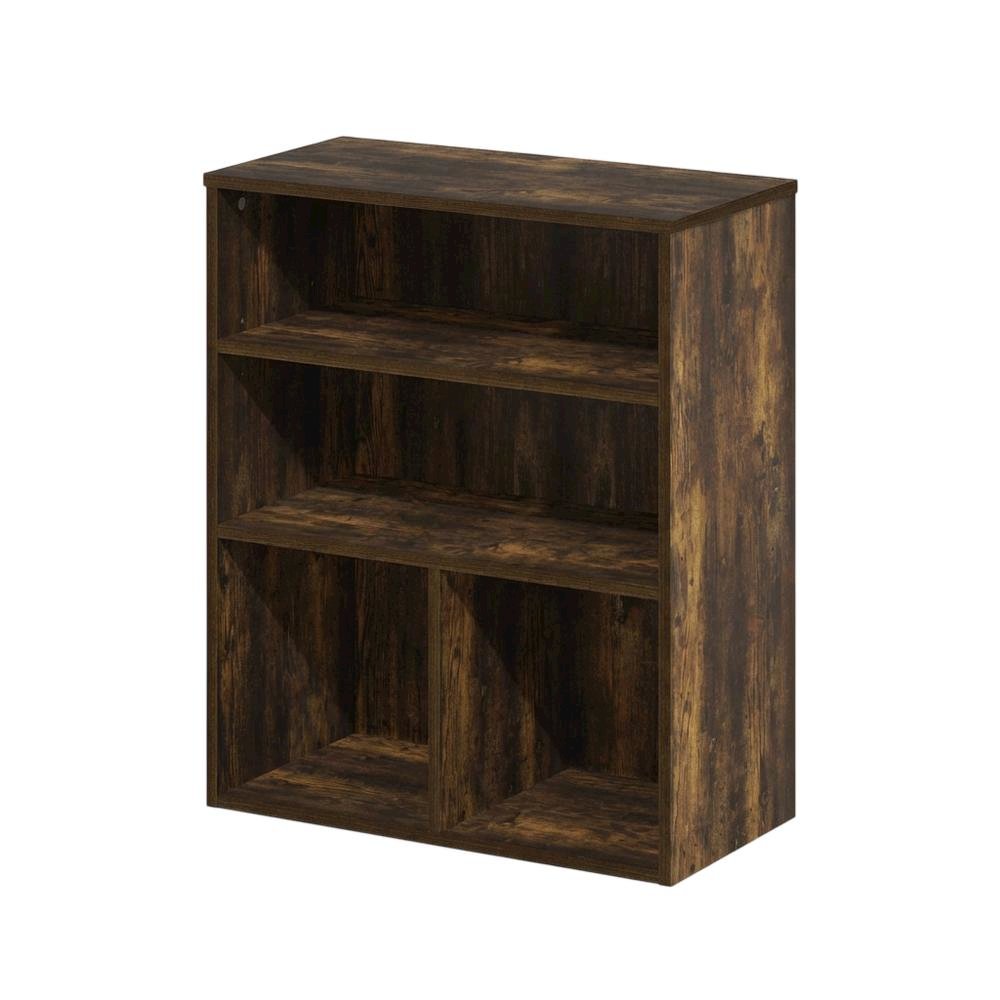 Wooden bookcase with clean design and versatile storage