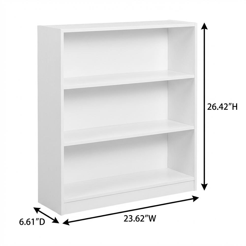 Wooden Bookcase with Open Shelves for Home Office and Living Room