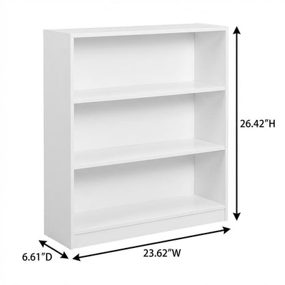 Wooden Bookcase with Open Shelves for Home Office and Living Room
