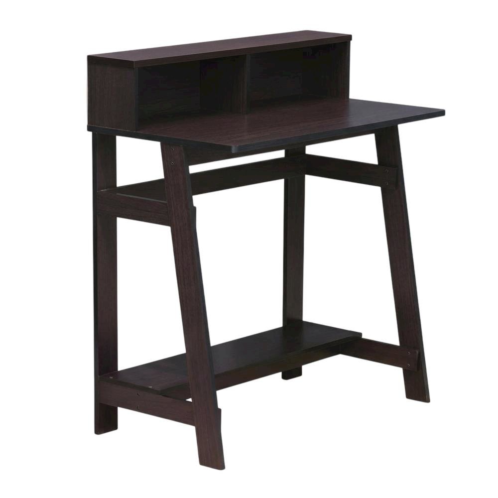 Dark Walnut Computer Desk with A-Frame Frame for Home Office