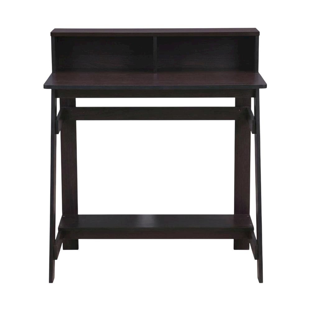 Dark Walnut Computer Desk with A-Frame Frame for Home Office