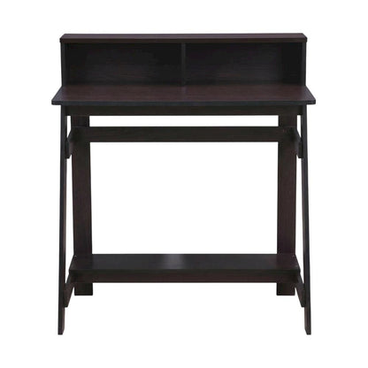 Dark Walnut Computer Desk with A-Frame Frame for Home Office
