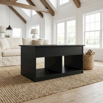 Americano Lift Top Coffee Table with Storage and Sturdy Build for Living Room
