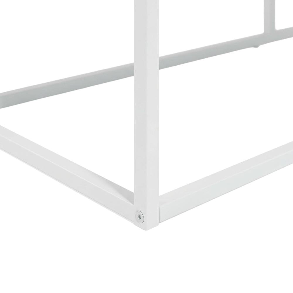 Modern White TV Stand for 78 Inch TVs with Solid Wood Construction